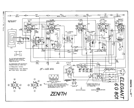 6G801 Universal 'Pop-Open' Ch= 6E40; Zenith Radio Corp.; (ID = 2728563) Radio