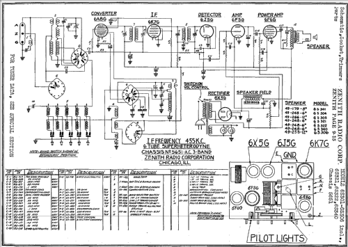 6S301 6-S-301 Ch=5651; Zenith Radio Corp.; (ID = 300269) Radio