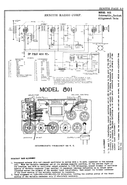 801 ; Zenith Radio Corp.; (ID = 2987007) Radio