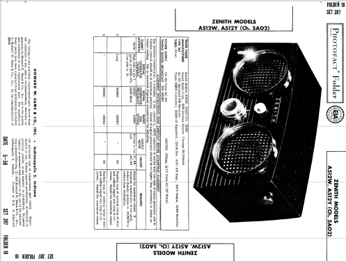 A512W Ch= 5A02; Zenith Radio Corp.; (ID = 584467) Radio
