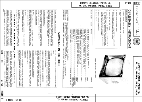 B2249RUD Ch= 17B20UD; Zenith Radio Corp.; (ID = 936725) Television