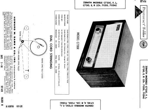 C730R 'The Super Serenade' Ch= 7C05; Zenith Radio Corp.; (ID = 543378) Radio