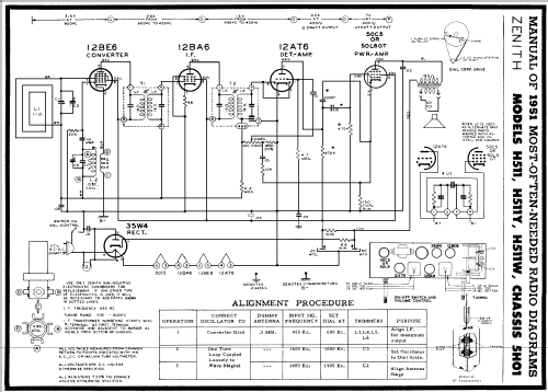 H-511-W Consoltone Ch= 5-H-01; Zenith Radio Corp.; (ID = 121344) Radio