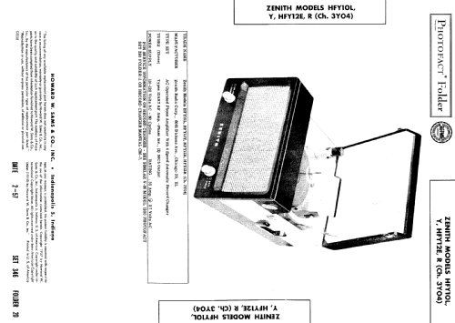 HFY12R Ch=3Y04; Zenith Radio Corp.; (ID = 504422) R-Player