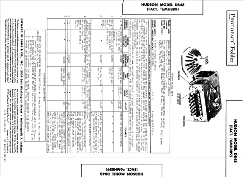 6MH889 Hudson DB48 Ch=6E89; Zenith Radio Corp.; (ID = 974596) Car Radio