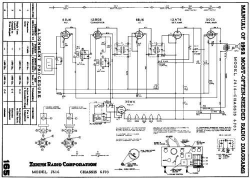 J616 Ch= 6J03; Zenith Radio Corp.; (ID = 151021) Radio