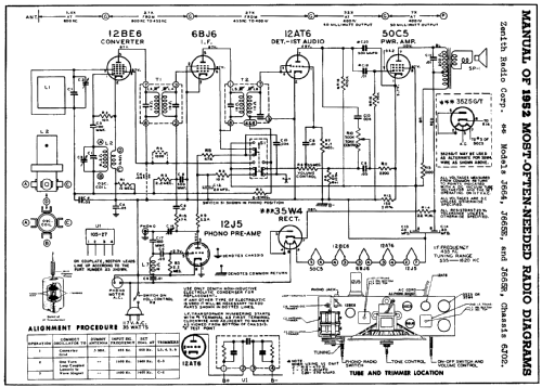 J665E Ch= 6J02; Zenith Radio Corp.; (ID = 151191) Radio