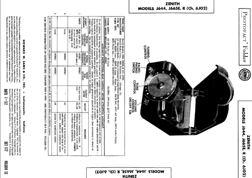 J665E Ch= 6J02; Zenith Radio Corp.; (ID = 505503) Radio