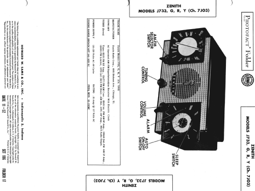 J733G Ch= 7J03; Zenith Radio Corp.; (ID = 985044) Radio