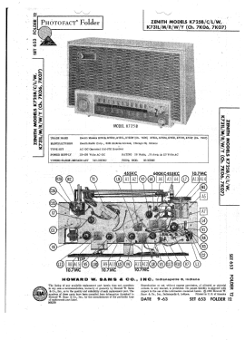 K725B Ch= 7K06; Zenith Radio Corp.; (ID = 2803230) Radio