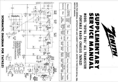Royal 700L Ch= 7AT43Z3; Zenith Radio Corp.; (ID = 2014333) Radio