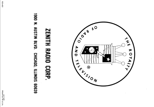 Royal 705YM Ch= 7MT45Z8; Zenith Radio Corp.; (ID = 2051954) Radio