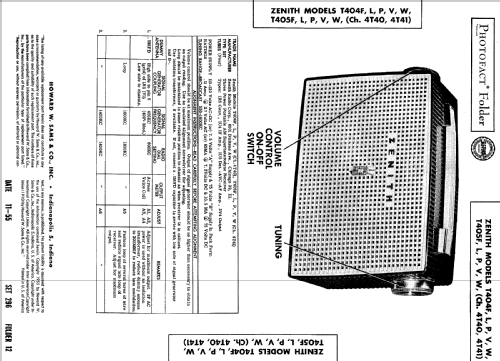 T405P Ch=4T41; Zenith Radio Corp.; (ID = 506433) Radio