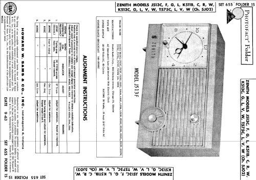 T575C Ch= 5J02; Zenith Radio Corp.; (ID = 507576) Radio