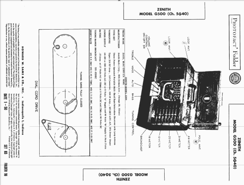 Trans-Oceanic G500 Ch= 5G40; Zenith Radio Corp.; (ID = 1568155) Radio