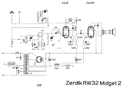 Midget 2SW RW32; Zerdik; Wien (ID = 2030803) Radio