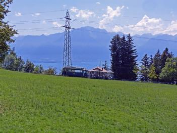 Switzerland: Chemin de fer-musée Blonay-Chamby - Museumsbahn Blonay–Chamby in 1832 Chaulin