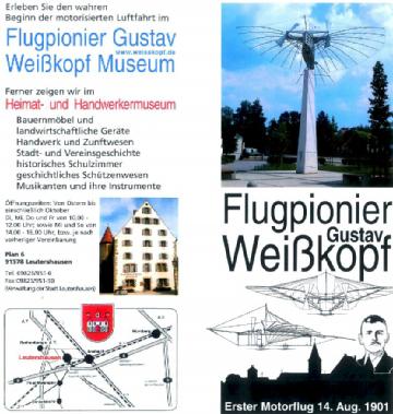 Germany: Deutsches Flugpioniermuseum Gustav Weißkopf mit Heimat- und Handwerker-Museum in 91578 Leutershausen