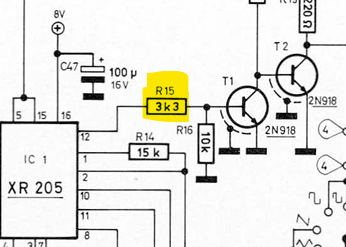 FG7000: Anzupassender Widerstand R15