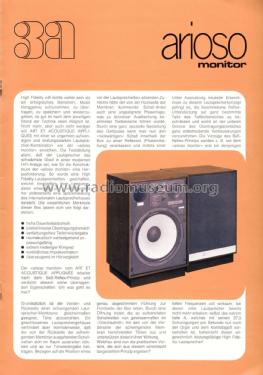 3-Way Speaker System Arioso Monitor; 3a, Art et (ID = 1878892) Speaker-P