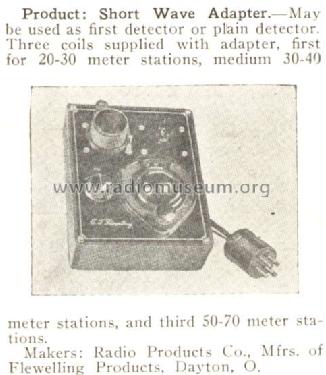 Flewelling Short-Wave Adapter type UX; A-C Dayton Co., A-C (ID = 941636) Adapter