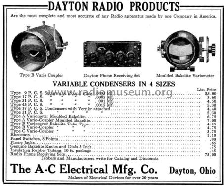 Phone Receiving Set ; A-C Dayton Co., A-C (ID = 995171) Radio