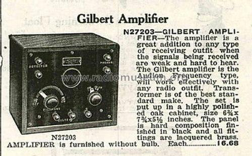 One-Stage Audio Amplifier ; A-C Gilbert Co.; New (ID = 1850859) Ampl/Mixer