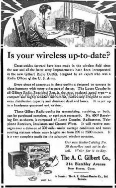 Radio Receiving Set No. 4007; A-C Gilbert Co.; New (ID = 1064581) Crystal