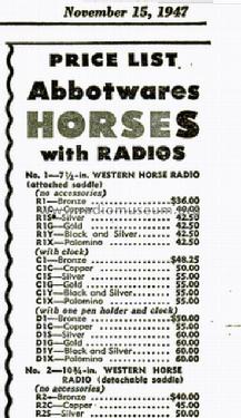 Z477 Rearing Horse & Rider ; Abbotwares; Los (ID = 1498285) Radio