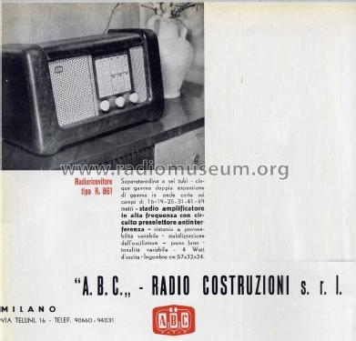 R861; ABC Radiocostruzioni (ID = 2458425) Radio