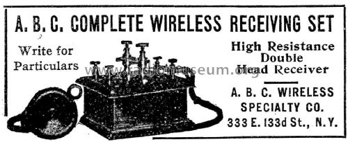 A.B.C Wireless Receiving Set ; ABC Wireless (ID = 1861053) Crystal