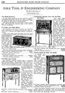 Five-Tube Atec Console ; Able Tool & (ID = 1302771) Radio