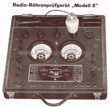 Röhrenprüfgerät Modell 5; Abrahamsohn, Robert; (ID = 2093497) Equipment