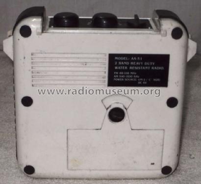 2 Band Heavy Duty Water Resistant Radio AA-51; Academy; where? (ID = 1207006) Radio