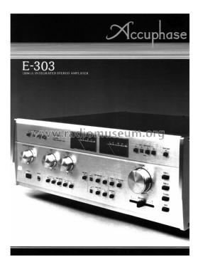 Integrated Stereo AMplifier E-303; Accuphase Laboratory (ID = 1934835) Ampl/Mixer