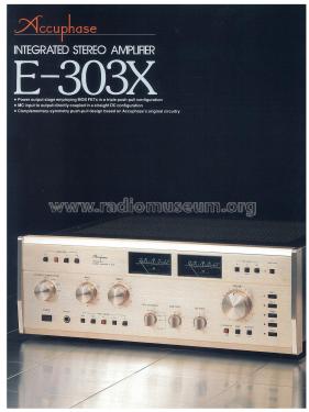 Integrated Stereo Amplifier E-303X; Accuphase Laboratory (ID = 1933795) Ampl/Mixer