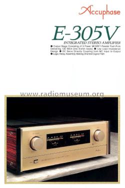 Integrated Stereo Amplifier E-305V; Accuphase Laboratory (ID = 1935208) Ampl/Mixer