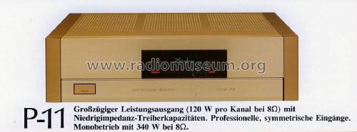Stereo Power Amplifier P-11; Accuphase Laboratory (ID = 1772847) Ampl/Mixer