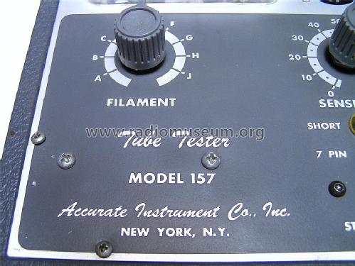 Tube-Tester 157 ; Accurate Instrument (ID = 1457334) Equipment