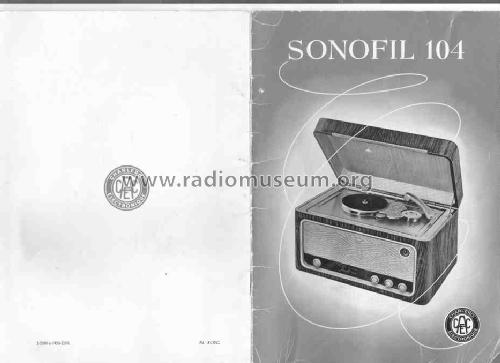 Sonofil 104; ACEC, Ateliers de (ID = 1604649) Sonido-V