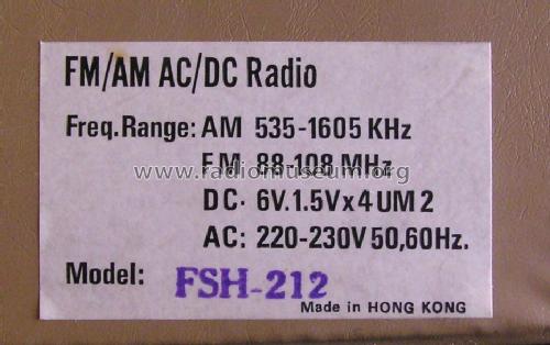 FSH-212; Aciko brand (ID = 615746) Radio