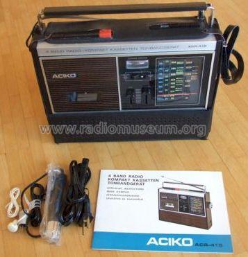 4 Band Radio Kompakt Kassetten Tonbandgerät ACR-415; ACIKO Electronics (ID = 1103427) Radio