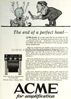 Amplifying Transformer A-2 ; Acme Apparatus Co.; (ID = 1245026) Radio part