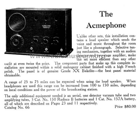 Acmefone ; Acme Apparatus Co.; (ID = 990355) Radio