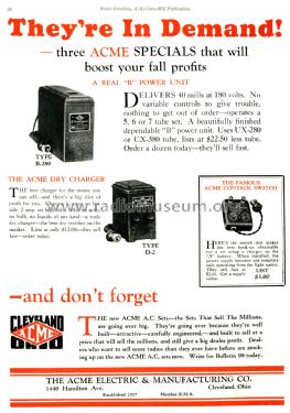 Dry Charger D-2; Acme Elec. & Mfg. Co (ID = 1803042) Strom-V