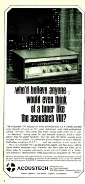 Stereo FM Tuner VIII; Acoustech Inc.; (ID = 1808352) Radio