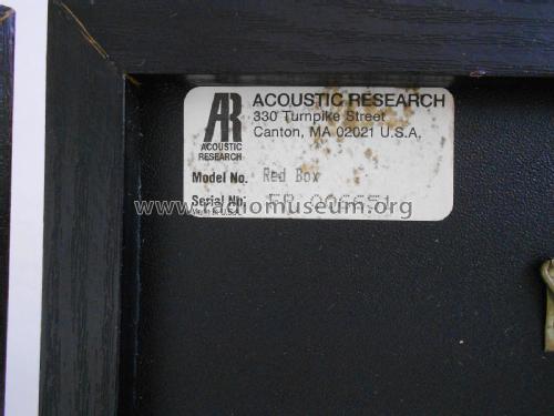 Red Box ; Acoustic Research (ID = 2243299) Parleur