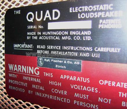 Quad ESL 57 Electrostatic-Loudspeaker; Quad Brand; (ID = 227984) Parleur