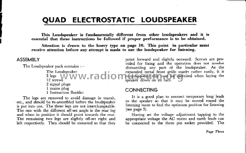 Quad ESL 57 Electrostatic-Loudspeaker; Quad Brand; (ID = 2597136) Lautspr.-K