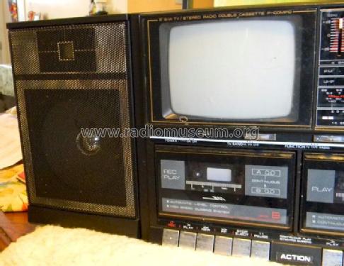 5' B/W TV & Stereo Radio Double ACN-7080; Action Electronics (ID = 1338945) TV Radio